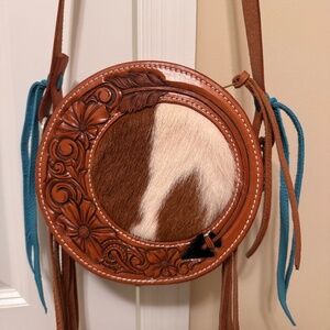 Custom Made Leather/Cowhide Rope Can Purse